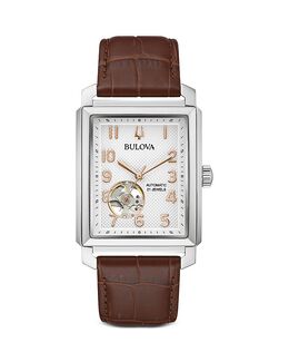 Часы Bulova Sutton, 33 мм, мультиколор 4134842 | white/brown