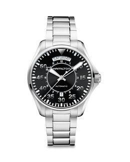 Авиационные часы Hamilton Pilot Khaki, 42 мм 4137964 | black/silver