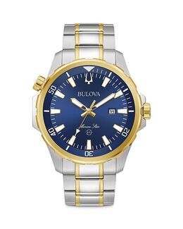Часы морской звезды, 43 мм Bulova 4324125 | blue/gold