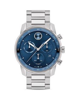 Хронограф Movado Verso 44 ​​мм, синий 4472474 | blue/silver