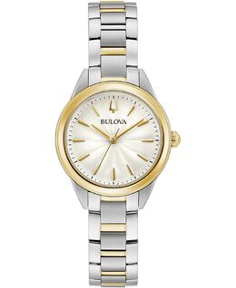 Женские двухцветные часы Sutton с браслетом из нержавеющей стали, 28 мм Bulova 10458028 | two tone