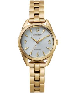 Женские золотистые часы Drive From Eco-Drive с браслетом из нержавеющей стали, 27 мм Citizen, золотой 10483972 | gold