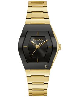 Женские часы Gemini с золотистым браслетом из нержавеющей стали, 30 мм Bulova, золотой 12077345 | gold