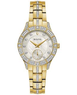 Женские часы Phantom с золотистым браслетом из нержавеющей стали, 31 мм Bulova, золотой 12077349 | gold