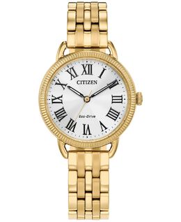 Женские золотистые часы Eco-Drive с браслетом из нержавеющей стали, 29 мм Citizen, золотой 15734315 | gold-tone
