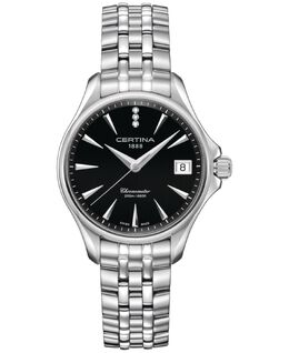 Женские швейцарские часы DS Action Diamond Accent из нержавеющей стали с браслетом, 34 мм Certina, черный 16224943 | black