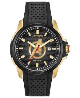 Часы Мстители с черным ремешком 45 мм Citizen, черный 8456391 | black