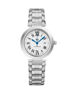 Alexander Watch AD203B-01, женские кварцевые часы с датой, корпус из нержавеющей стали на браслете из нержавеющей стали Stuhrling, серебро 9086078 | silver