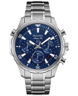 Мужские часы-хронограф Marine Star с браслетом из нержавеющей стали, 43 мм Bulova 2711500 | silver