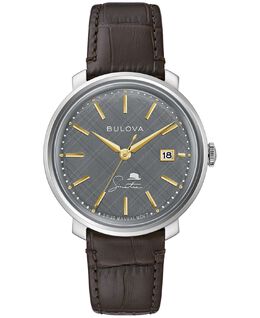 Мужские часы Frank Sinatra Collection коричневый кожаный ремешок 40 мм Bulova 11347507 | brown