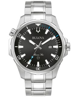 Мужские часы Marine Star с браслетом из нержавеющей стали, 43 мм Bulova 13771042 | silver-tone