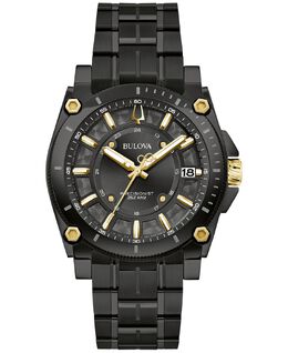 Мужские часы Precisionist Icon, черные часы с браслетом из нержавеющей стали, 40 мм Bulova 16560522 | black