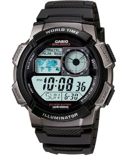 Мужские цифровые часы с черным полимерным ремешком, 43,7 мм Casio 10389881 | black