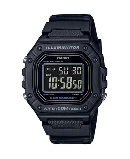 Мужские цифровые часы из черной смолы, 43,2 мм, W218H-1BV Casio 15924716 | black