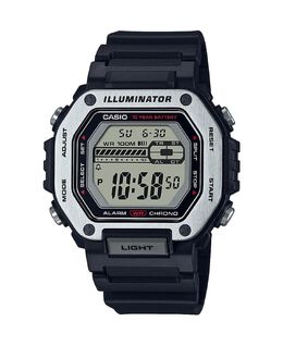 Мужские цифровые часы из черной смолы 47,2 мм, MWD110H-1AV Casio 15776249 | black