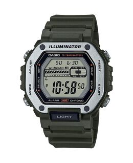 Мужские цифровые часы из зеленой смолы, 47,2 мм, MWD110H-3AV Casio 15776250 | green