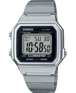 Мужские цифровые винтажные часы-браслет из нержавеющей стали 43,1 мм Casio 10389895 | silver