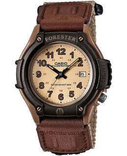 Мужские часы Forester Tan с нейлоновым ремешком, 41 мм Casio 10389882 | brown