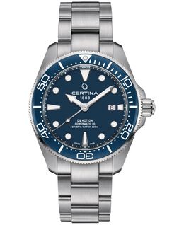 Мужские швейцарские автоматические часы DS Action Diver с браслетом из нержавеющей стали, 43 мм Certina 16224963 | blue