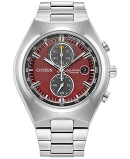 Мужские часы Eco-Drive с хронографом Weekender, серебристый титановый браслет, 43 мм Citizen 15734877 | silver-tone