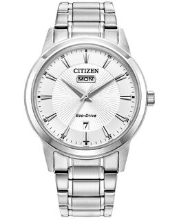 Мужские классические часы Eco-Drive с браслетом из нержавеющей стали, 40 мм Citizen 14635961 | silver-tone