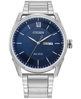 Мужские классические часы Eco-Drive с браслетом из нержавеющей стали, 42 мм Citizen 13777847 | silver-tone