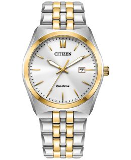 Eco-Drive Мужские двухцветные часы Corso с браслетом из нержавеющей стали, 40 мм Citizen 13777851 | two-tone
