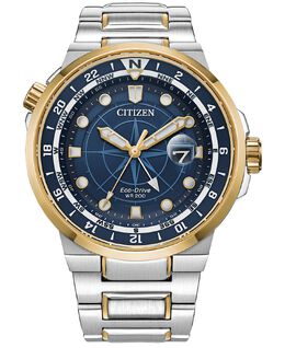 Мужские часы Eco-Drive Endeavour с двухцветным браслетом из нержавеющей стали, 44 мм Citizen 13777850 | two-tone