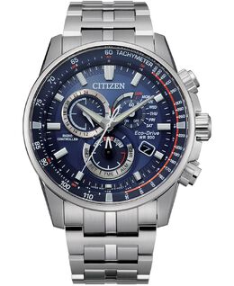 Мужские часы Eco-Drive с браслетом из нержавеющей стали PCAT, 43 мм Citizen 10477910 | silver
