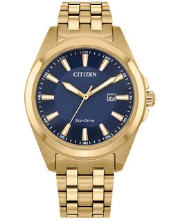 Мужские часы Eco-Drive Peyten с золотистым браслетом из нержавеющей стали, 41 мм Citizen 15734308 | gold-tone