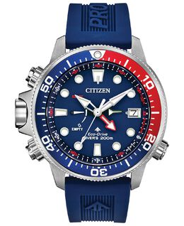 Мужские часы Eco-Drive Promaster Aqualand с синим силиконовым ремешком, 46 мм Citizen 7812262 | blue