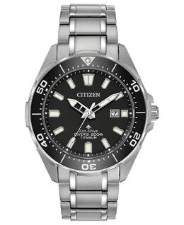 Мужские часы Eco-Drive Promaster Diver с супер-титановым браслетом, 44 мм Citizen 6820267 | no color