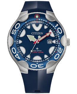 Мужские часы Eco-Drive Promaster Orca с синим каучуковым ремешком, 46 мм Citizen 14416719 | blue