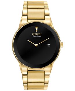 Мужские часы Axiom Eco-Drive с золотистым браслетом из нержавеющей стали, 40 мм, AU1062-56E Citizen 1504517 | no color