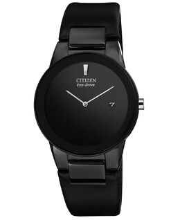 Мужские часы Eco-Drive Axiom с черным кожаным ремешком, 40 мм, AU1065-07E Citizen 856037 | no color