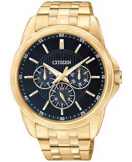 Мужские золотистые часы-браслет из нержавеющей стали 42 мм AG8342-52L Citizen 1523975 | no color