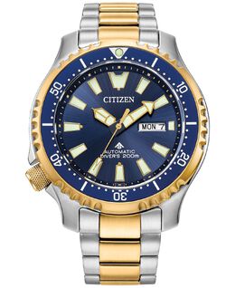 Мужские автоматические часы Promaster Dive с двухцветным браслетом из нержавеющей стали, 44 мм Citizen 14316993 | two-tone