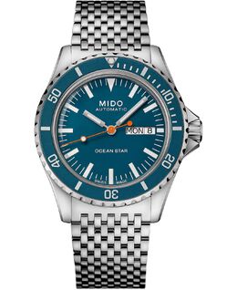Мужские швейцарские автоматические часы Ocean Star Tribute 75th Anniversary с браслетом из нержавеющей стали, 41 мм Mido 10174623 | silver