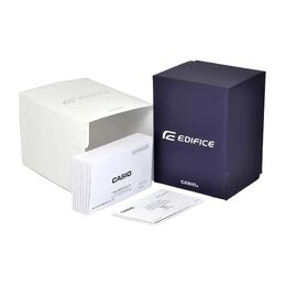 Мужские часы Edifice Classic с белым циферблатом и браслетом из нержавеющей стали — EFB108D-7AV Casio 50062399