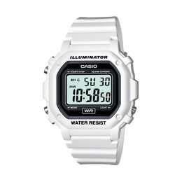 Унисекс часы с цифровым хронографом и подсветкой Casio 95540250 | white black