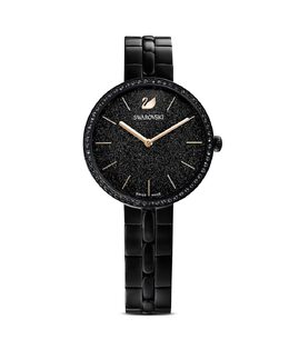 Круглые Космополитические Часы Swarovski, черный 9009655476469 | negro