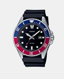 Casio Collection MDV-107-1A3VEF Черные резиновые мужские часы Casio, черный 4549526323997 | negro