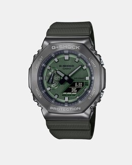 G-Shock Metal GM-2100B-3AER Мужские часы из зеленой смолы Casio, зеленый 4549526304729 | verde