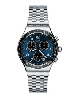 Часы Boxengasse снова с серым ремешком из нержавеющей стали Swatch, серый 7610522849648 | gris