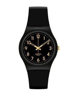 Часы Golden Tac с черным ремешком из органического материала Swatch, черный 7610522856714 | negro