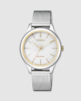 Женские часы Citizen EM0504-81A Eco-Drive со стальной сеткой Citizen, серебро 8018225020682 | plata