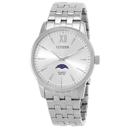 Citizen Quartz Silver Dial Mens Moonphase Watch ak5000-54a