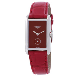 Longines Dolce Vita Quartz Red Dial Ladies Watch l5.512.4.91.2