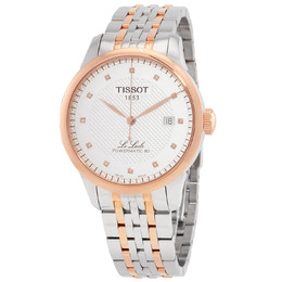 Tissot Le Locle Powermatic 80 Mens Automatic Diamond Accents Silver Dial Watch