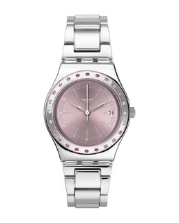 Часы Pinkaround с серым ремешком из нержавеющей стали Swatch, серый 7610522767645 | gris